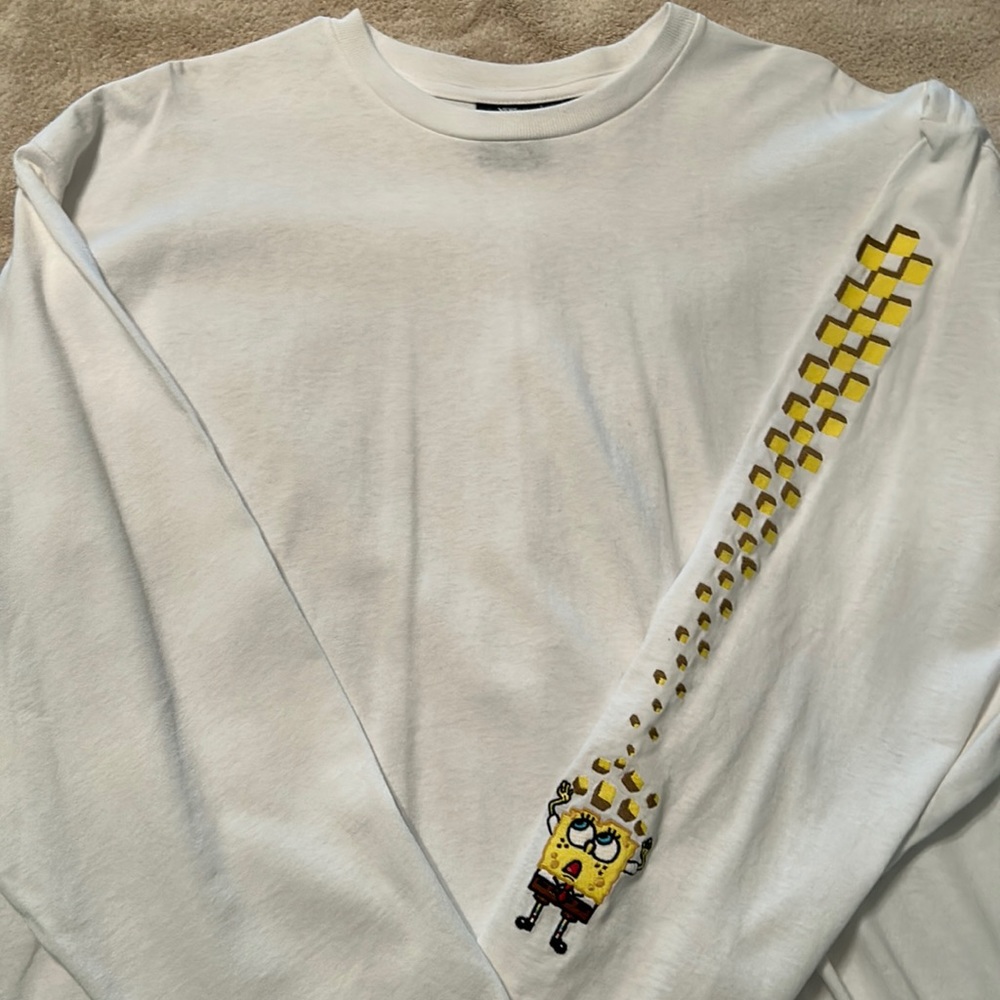 Rare…Genuine Vans Vault Sponge Bob long sleeve heavy cotton tee.  NWOT